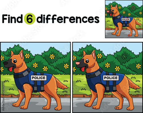 Police Dog Find The Differences