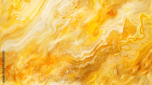 Vibrant Yellow Marble Swirl Background with Orange Accents for Dynamic Designs