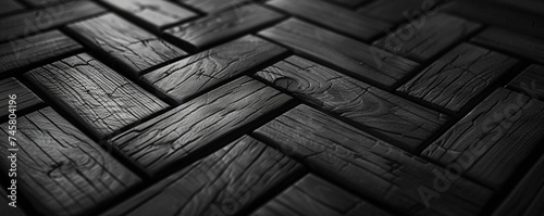 dark black wooden floor