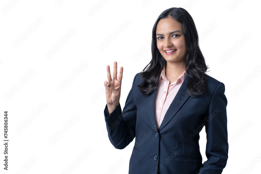 Business woman with different poses an expressions on white background. Business woman with different poses an expressions on white background.