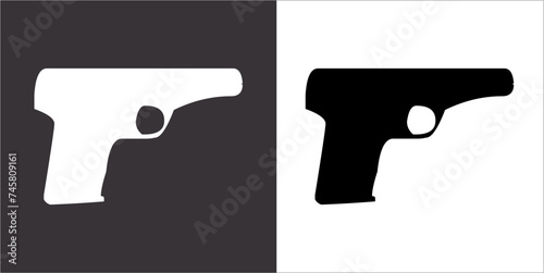 Illustration vector graphics of gun icon