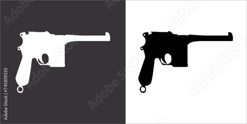 Illustration vector graphics of gun icon