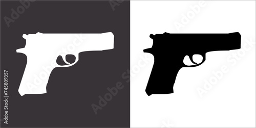 Illustration vector graphics of gun icon