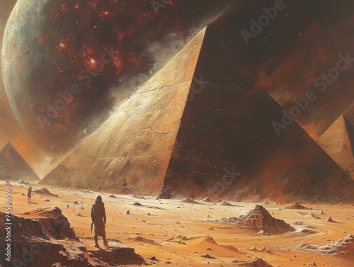 Ancient Egypt with alien technology pyramids serving as portals to other worlds and dimensions