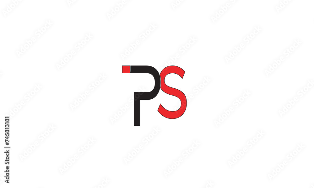 PS, SP, S, P Abstract Letters Logo Monogram PS, SP, S, P Abstract Letters Logo Monogram