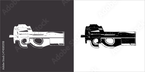 Illustration vector graphics of gun icon