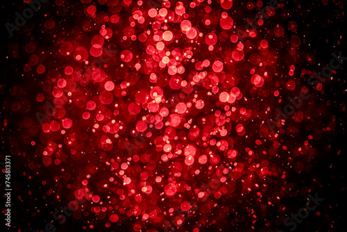 Blurred photo with red dots visible glittering, shining brightly look and feel luxurious