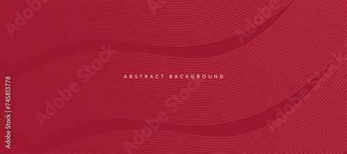 Red abstract background with red curve waves.