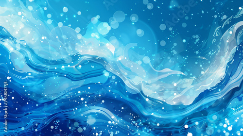 abstract background blue liquid wallpaper, banner backdrop