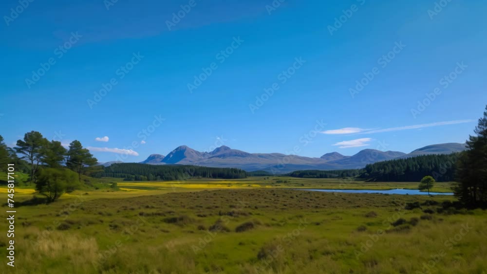 Unblemished Scottish Highlands: Nature's Masterpiece. Generative ai Unblemished Scottish Highlands: Nature's Masterpiece. Generative ai