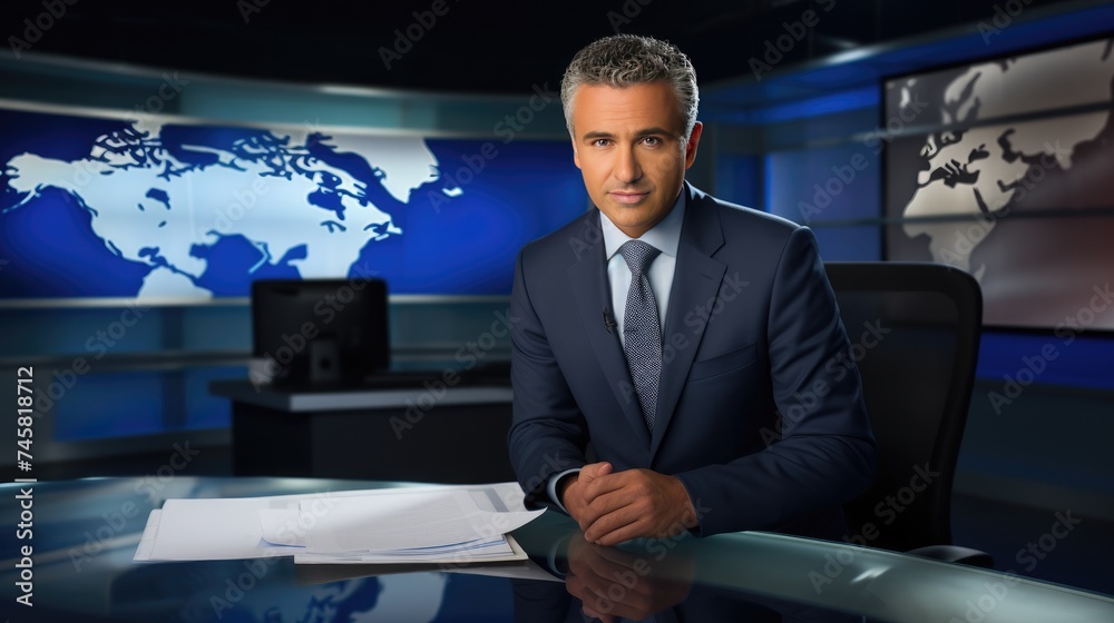 Male TV reporter
Male TV reporter