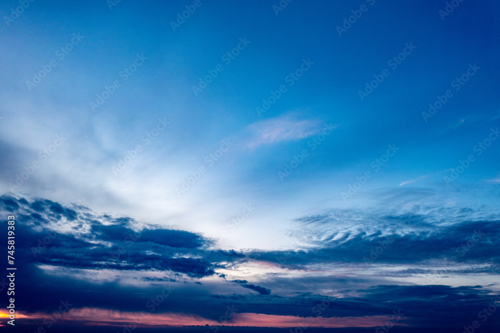 Vivid Sunset Sky Palette: Aerial View of Nature's Colorful Spectacle Vivid Sunset Sky Palette: Aerial View of Nature's Colorful Spectacle