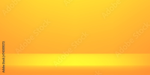 Yellow studio room background. Clean design for displaying product. Space for selling products on the website. Vector illustration.