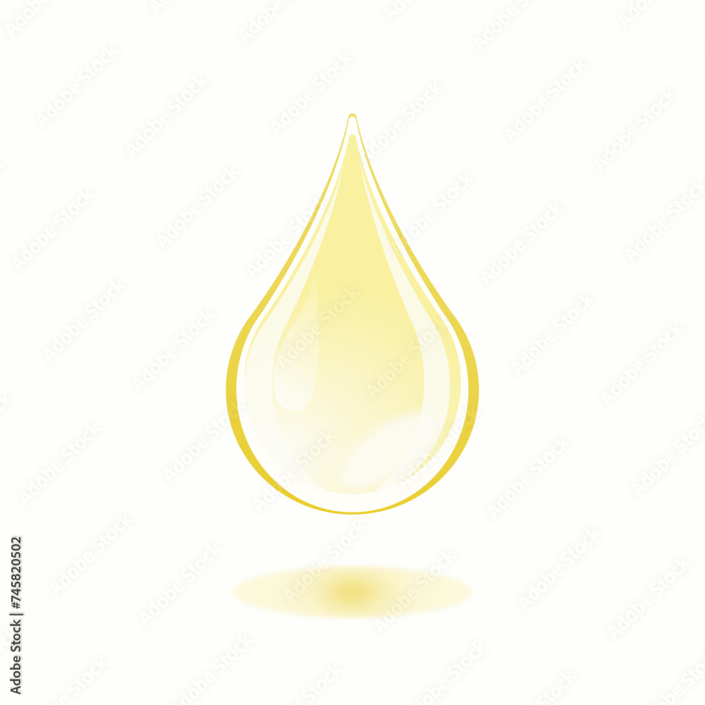 Realistic olive oil drop. Golden collagen essence. 3d honey drip icon. Realistic olive oil drop. Golden collagen essence. 3d honey drip icon.