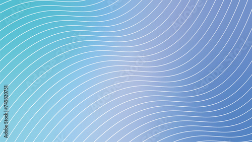 Blue abstract vector background with wavey lines for wab banner, poster, backdrop. 