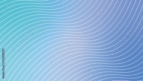 Blue abstract vector background with wavey lines for wab banner, poster, backdrop. 