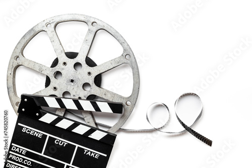 Film reels and clapperboard - cinema and filmmaker concept © 9dreamstudio