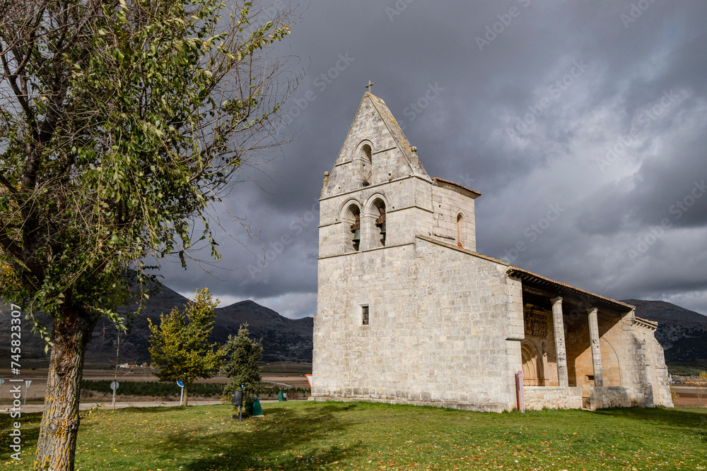 Parish Romanesque temple dedicated to the Assumption of the Virgin, Pisón de Castrejón, Palencia, Spain