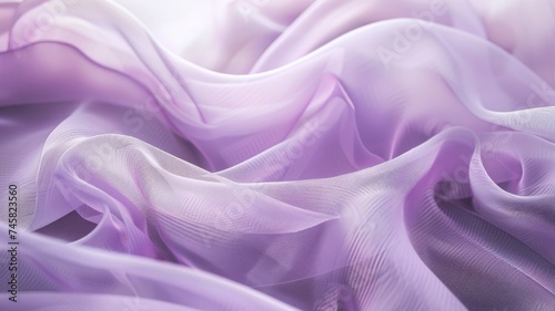 Purple satin wave background, light purple fabric abstract texture background.