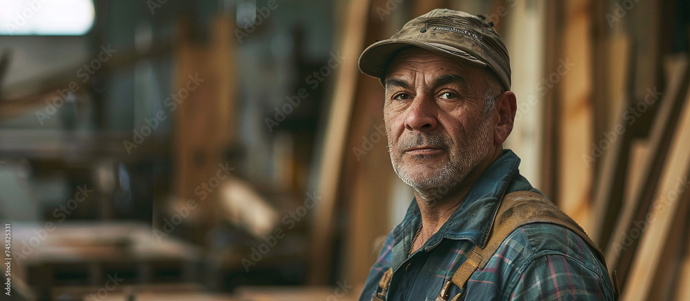 portrait of an Carpenter in uniform portrait of an Carpenter in uniform