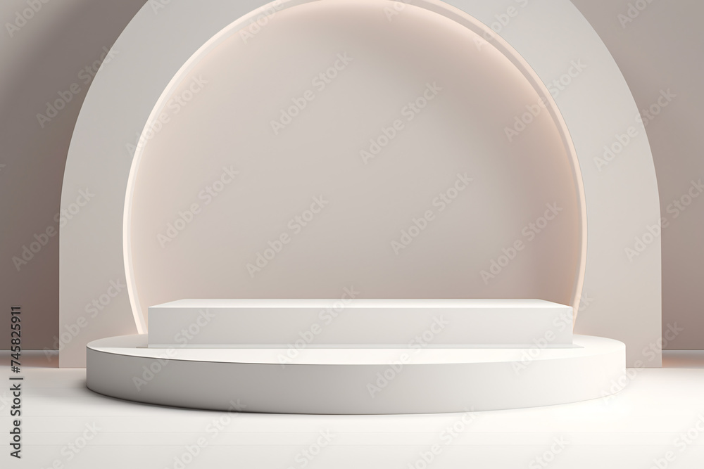3D white podium mockup is perfect for creating professional product displays with a minimalist and modern aesthetic 3D white podium mockup is perfect for creating professional product displays with a minimalist and modern aesthetic