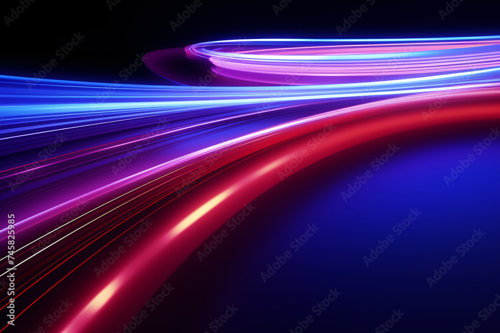 Abstract Technology Wave with Neon Colors Lines Abstract Technology Wave with Neon Colors Lines