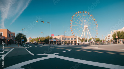 Ferris wheel on the street