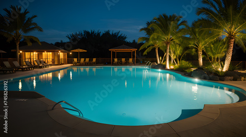 swimming pool at night © Amos