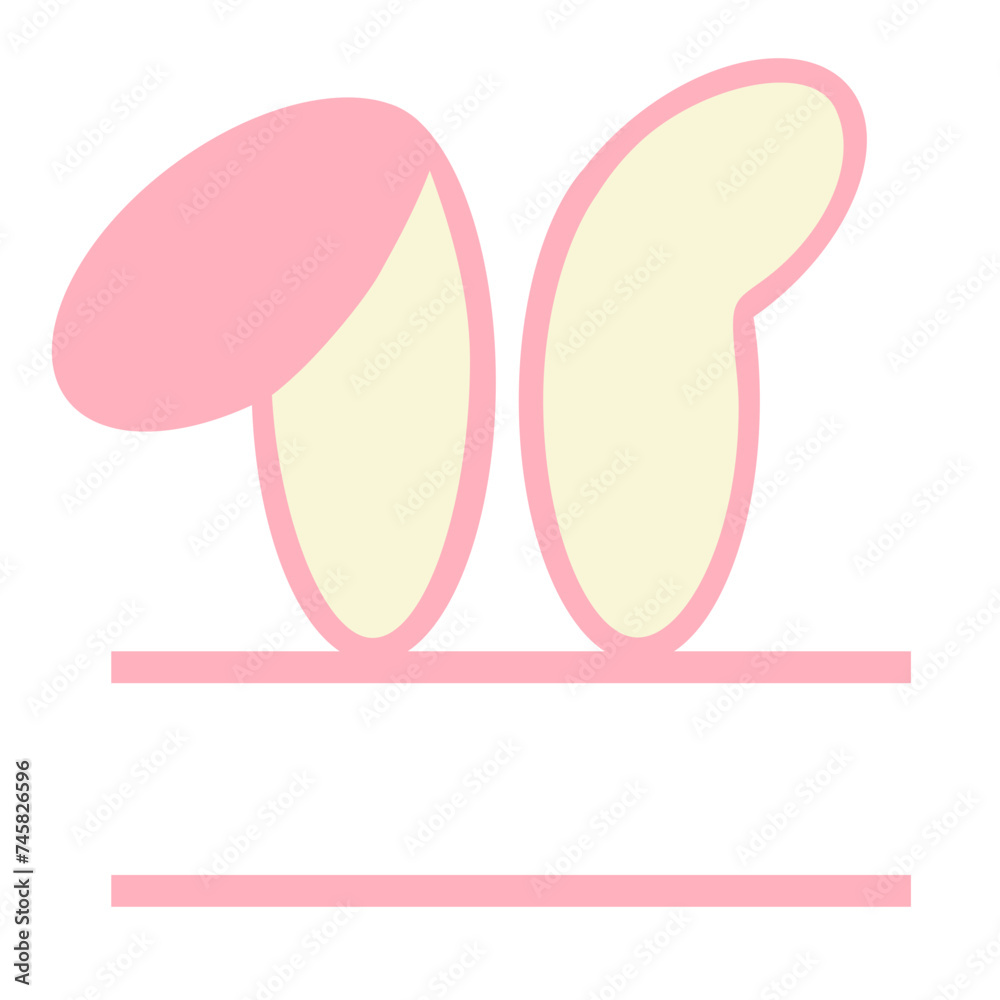 Bunny Easter monogram