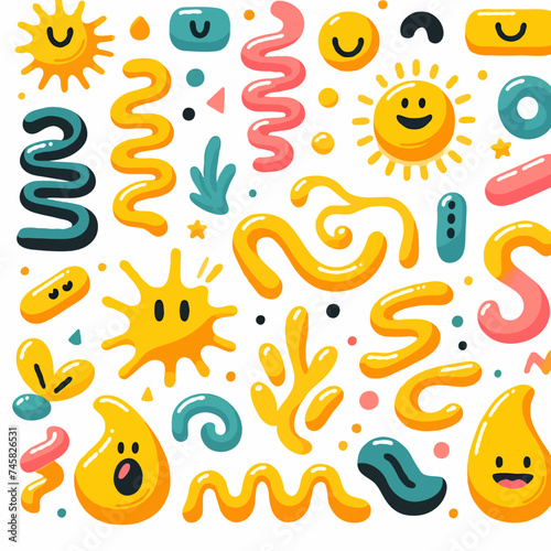 Wiggle giggle vector illustrations