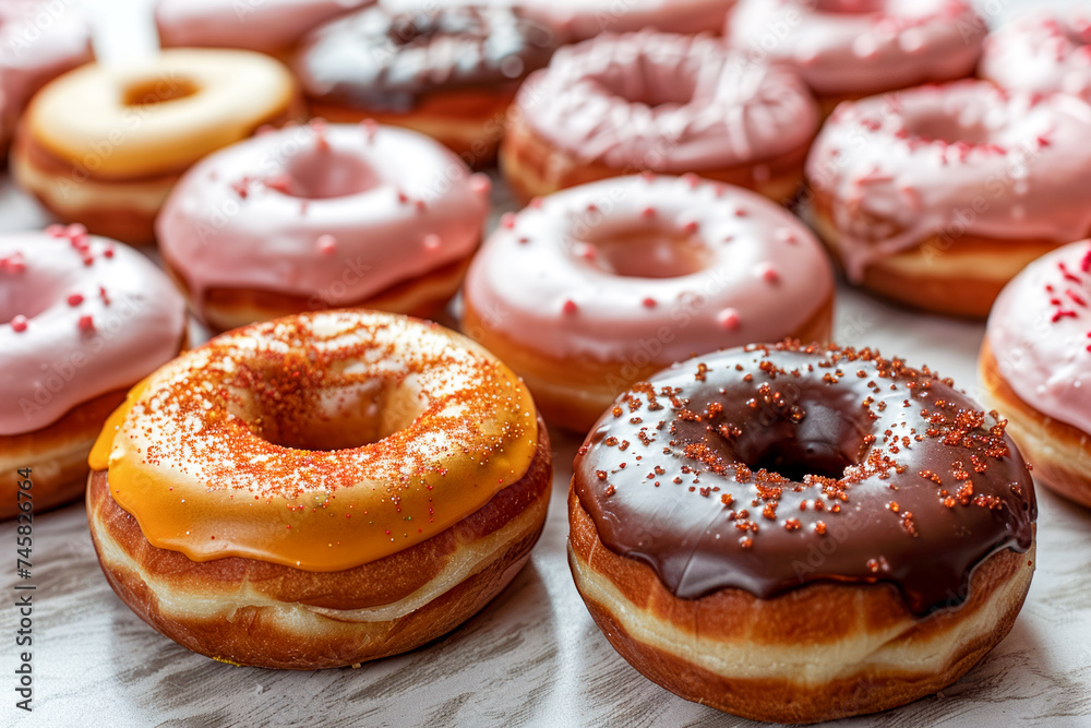 A very delicious decorated donut. patterned arrangement. Snacks that stimulate your appetite are a standard snack. A very delicious decorated donut. patterned arrangement. Snacks that stimulate your appetite are a standard snack.