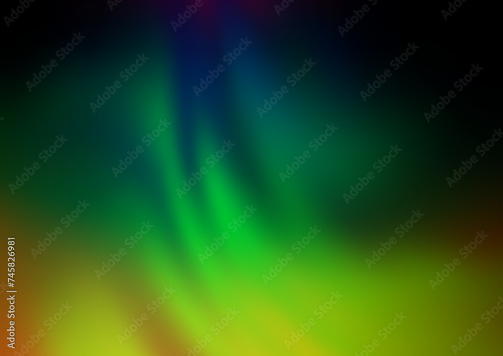 Fototapeta premium Dark Multicolor, Rainbow vector blurred and colored template.