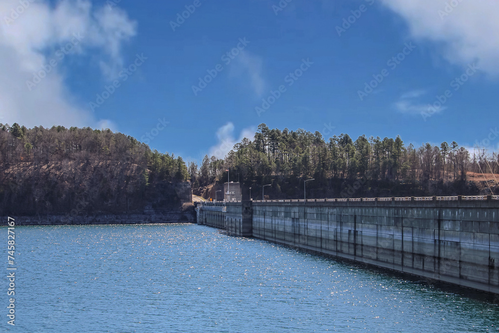 The Norfork Dam and Lake in Salesville, Arkansas 