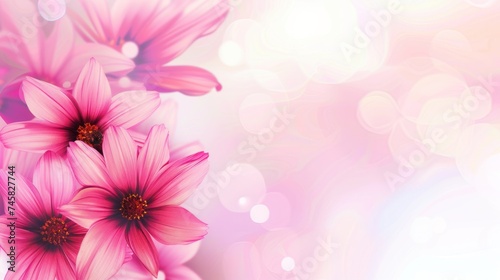 Soft Pink Blossoms with Bokeh Background