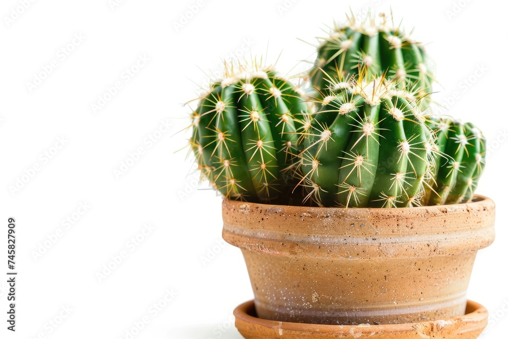 Flowering cactus plant in a clay pot Flowering cactus plant in a clay pot