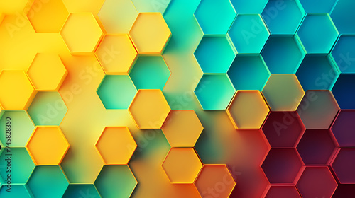 A bunch of hexagons stacked on top of each other in a hexagonal pattern