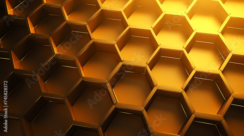 A bunch of hexagons stacked on top of each other in a hexagonal pattern