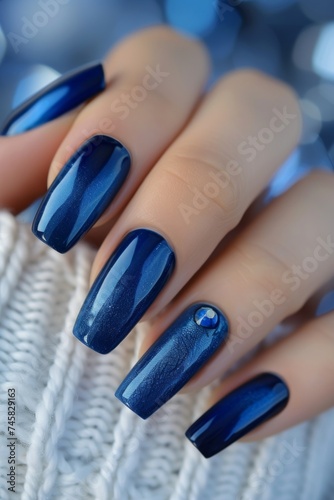 Beautiful nails with a manicure with nail polish