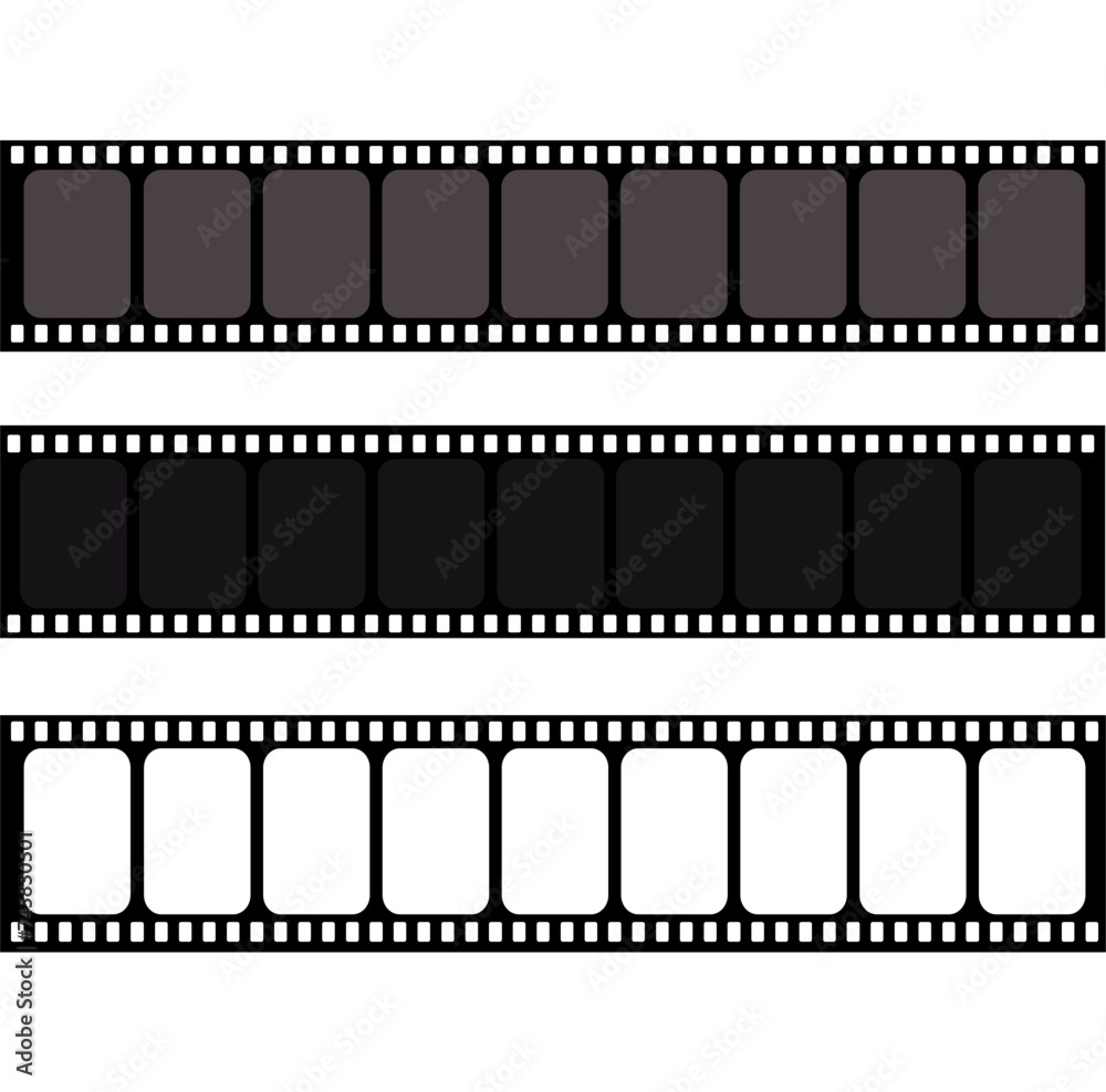 Vector film strip illustration. Isolated film with white background