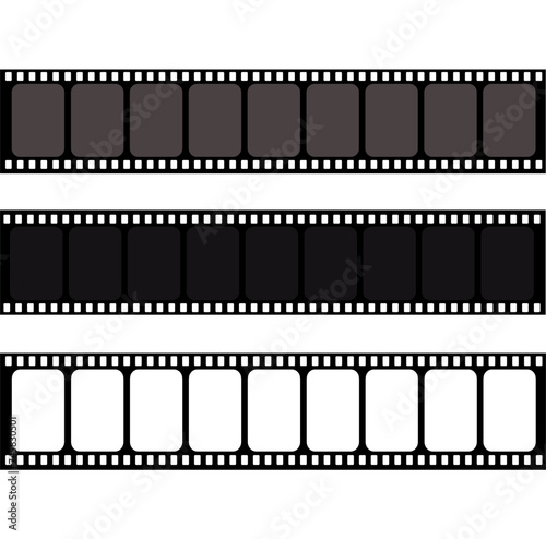 Vector film strip illustration. Isolated film with white background