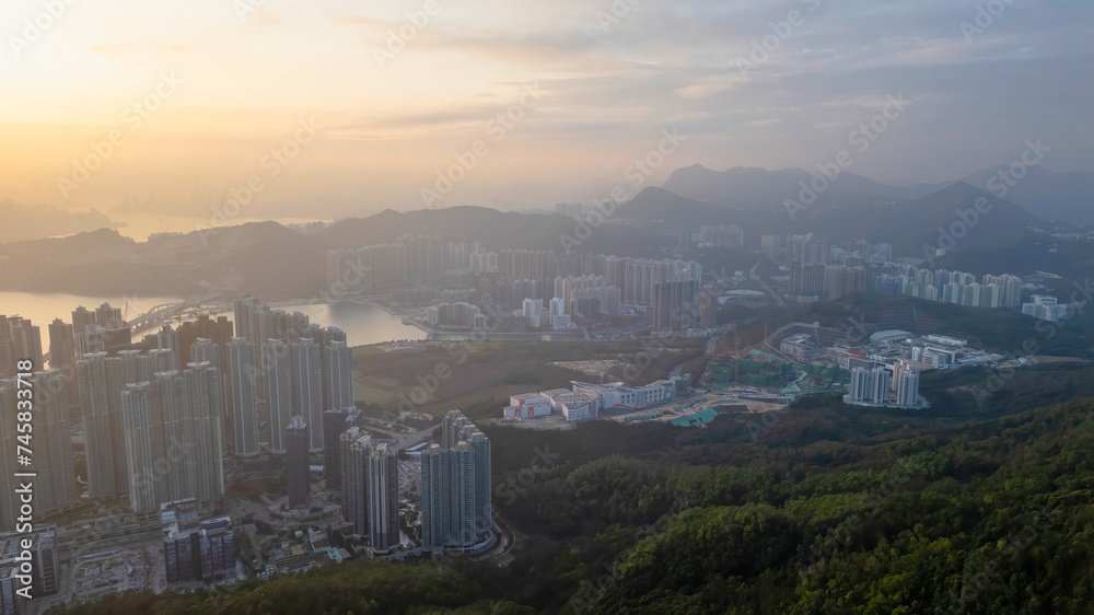 cityscape and city scene of Tseung Kwan O Junk Bay Feb 25 2024