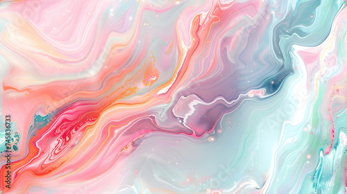 Wallpaper Mural Pastel Marble Swirl: A Soft Harmony of Pastel Colors in a Background Torontodigital.ca