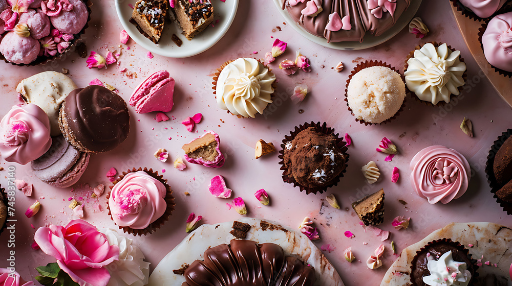 Tasting and selecting special festive treats for a delightful family occasion. Copy Space.