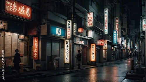 tokyo city in the night, street at night, night scene, city in the night