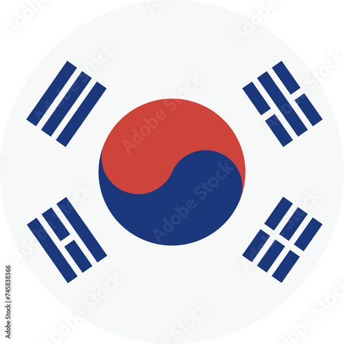 South Korea flag icon, 대한민국 국기 아이콘