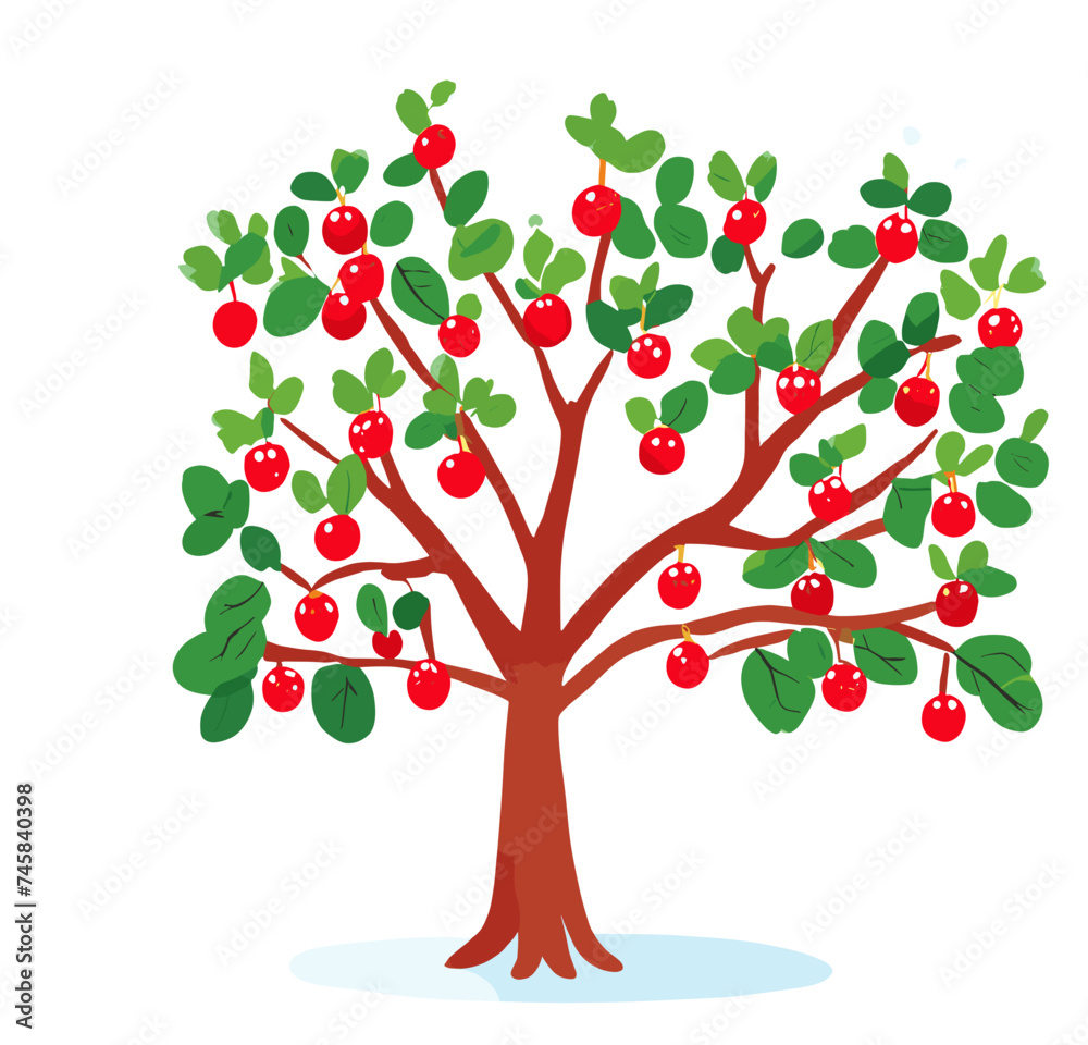 tree with apples and leaves