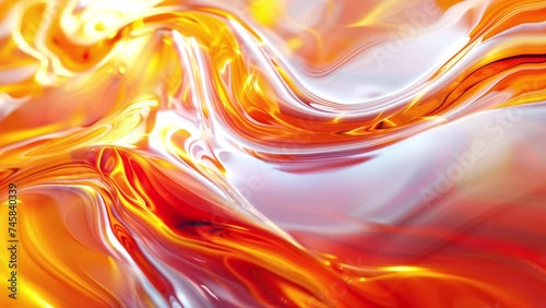 Abstract flowing Fluid waves. Gradient Seamless Looped Animation Background. liquid texture, glass material. water surface animated stock footage. live Wallpaper, beautiful backdrop