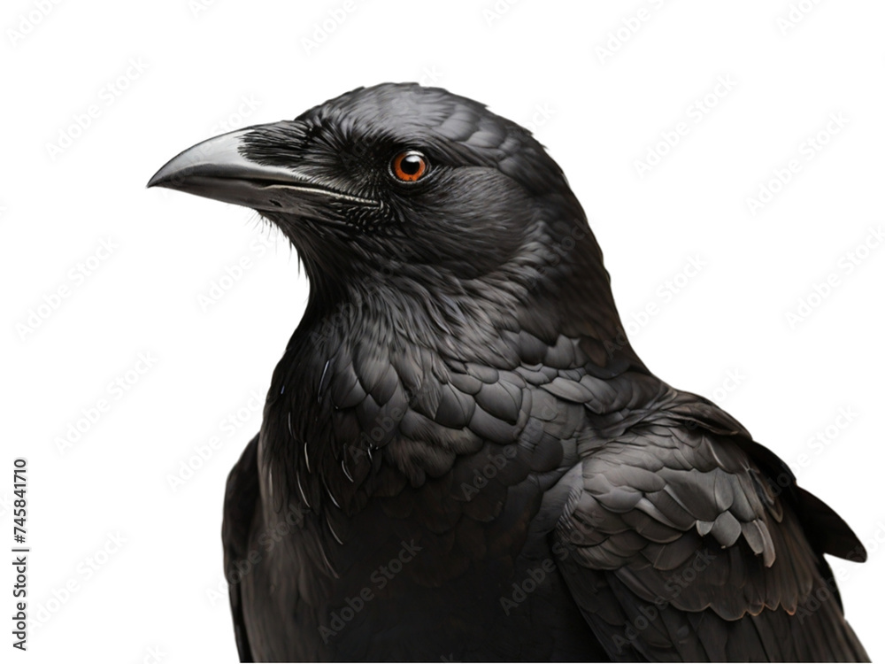 Fototapeta premium Crow on transparent background