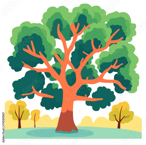 illustration of a tree in autumn