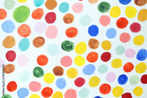 colors circles background with water color photo